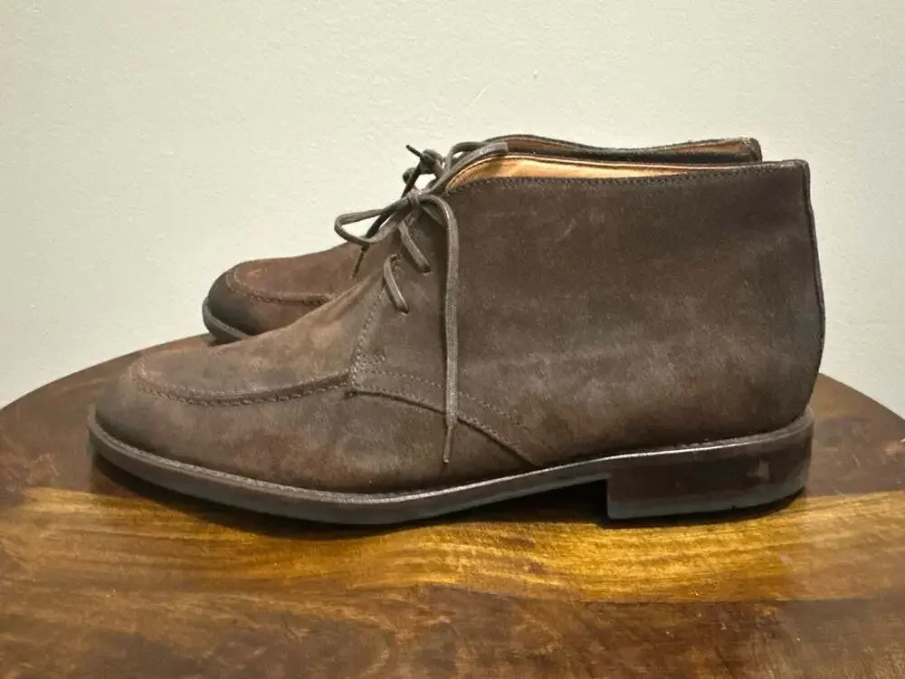 Johnston & Murphy Brown Suede Moc-Toe Chukka Boots Men's Size 10M B2